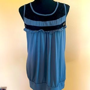 Gray Sleeveless Blouse